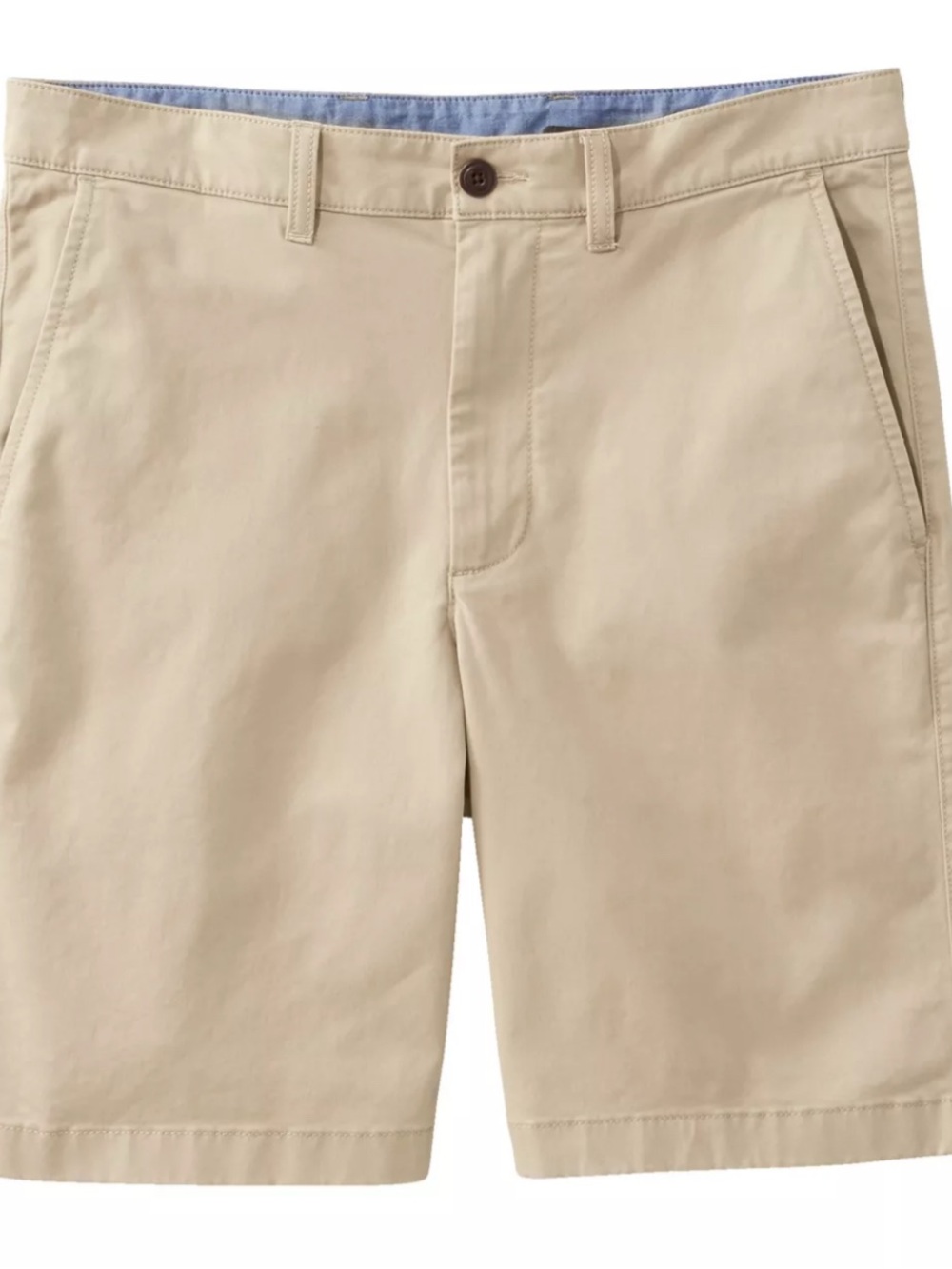L.L. Bean Men’s size 36 Lakewashed Cotton Shorts Standard Fit Stretch Khaki NEW